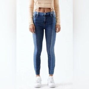Pacsun women’s high rise two tone raw hem jeggings